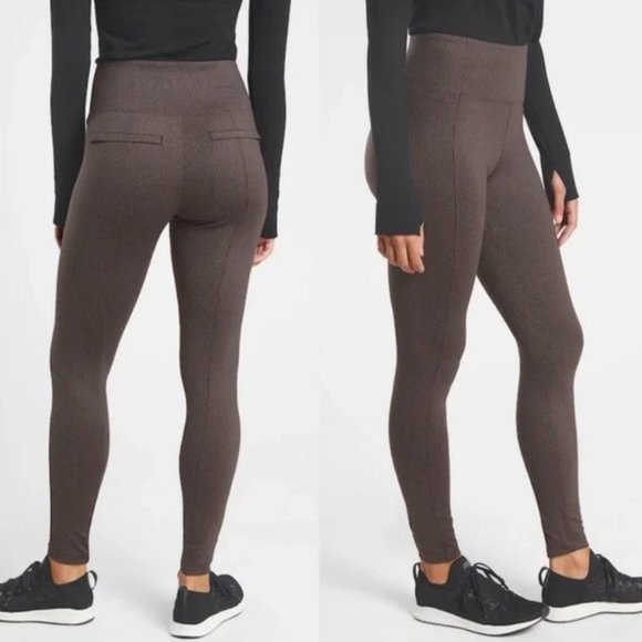 ATHLETA Delancey Houndstooth Tight Brown Black {K20} - Picture 1 of 4